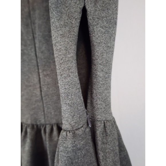 Madewell Dress Womens Small Dark Gray Stretch Pleated  Classic Fit & Flare Mini - Picture 13 of 14